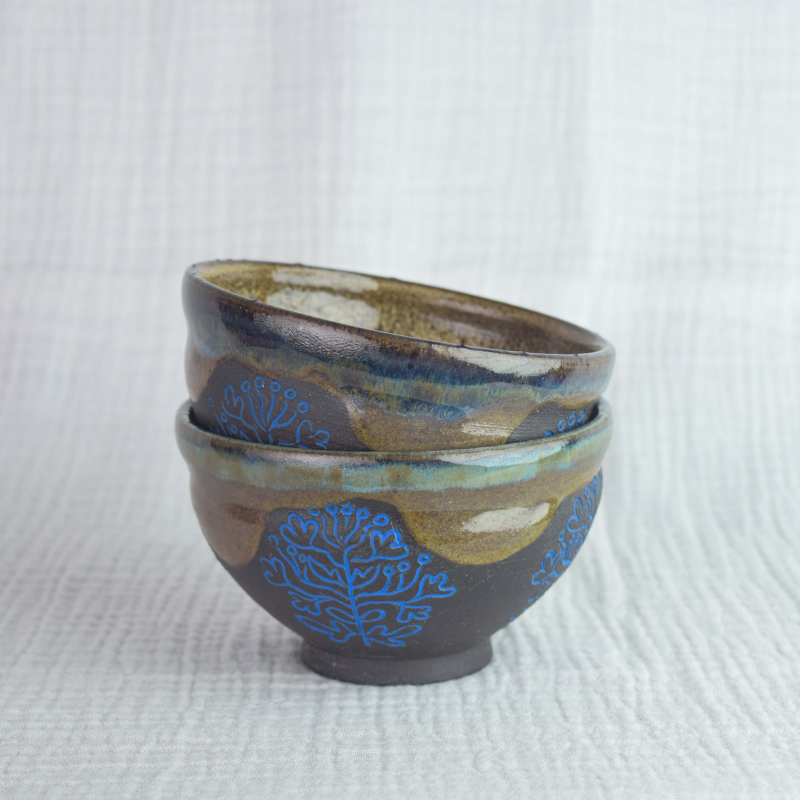 DARK FLORAL MOTIF DUO - Image 1